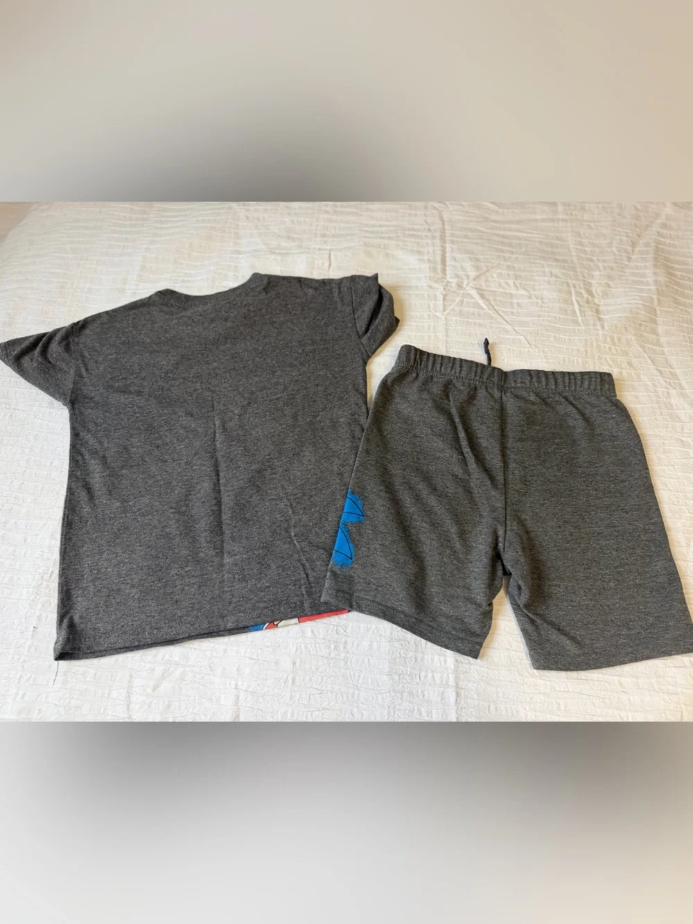 Sonic the Hedgehog Boys T-Shirt & Shorts Set Size 7 Gray Blue